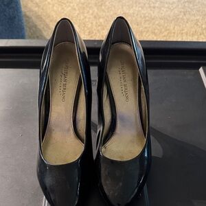 Christian Siriano Glossy Black Heels